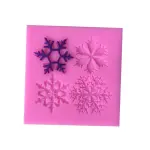 4 Different Snowflake silicone mould