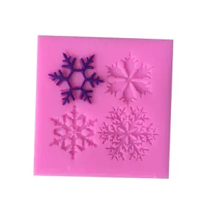 4 Different Snowflake silicone mould