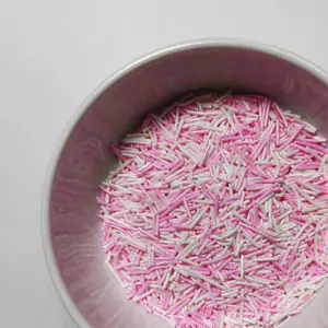 Pastel Pink and White Vermicelli Sprinklers 100gm