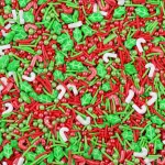 Christmas Theme Christmas candy leaf mixed theme Sprinklers 100gm