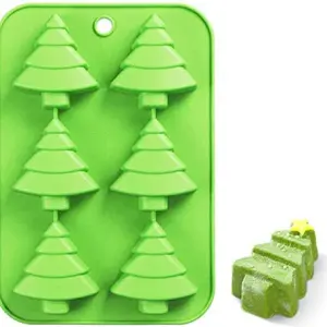 6 Cavity Christmas tree silicone mould