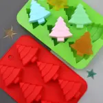 6 Cavity Christmas tree silicone mould