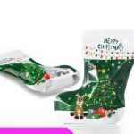 1 pcs Smell Proof Christmas Theme Sock Shape Self-sealing Ziplock Pouch