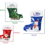 1 pcs Smell Proof Christmas Theme Sock Shape Self-sealing Ziplock Pouch