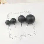 4 pcs Matt Black faux balls set