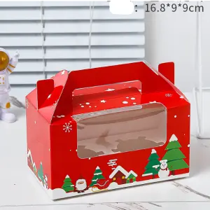 5 Pcs 2 Cavity Christmas theme Cupcake Box