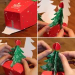 Red 3D Christmas tree Box (1 PACK = 5 PIECES)