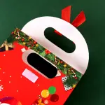 Christmas Flap with Satin Bow theme Gift Box (1 PACK = 5 PIECES) Style 2