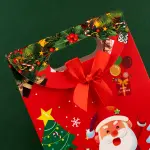 Christmas Flap with Satin Bow theme Gift Box (1 PACK = 5 PIECES) Style 1