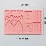 3D Ginger Bread House Christmas silicone mould