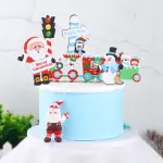 6 pcs Christmas theme cake topper style 4