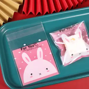 Cute Bunny pink 100pcs Cookie Candy Sleeve