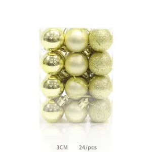 24pcs Golden Christmas Ball Decorations