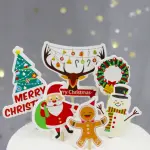 8 pcs Christmas theme cake Cupcake topper set style 31