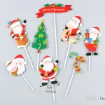8 pcs Christmas theme cake topper style 10