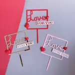 3D Heart Double acrylic Love topper