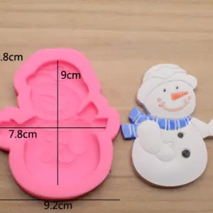 Christmas Cute Snowman silicone mould - Large