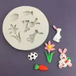 Easter Egg rabbit theme Silicone Mould