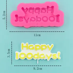 Happy 100 days silicone mould