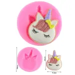 Unicorn Face with Bow silicone mould Style 3