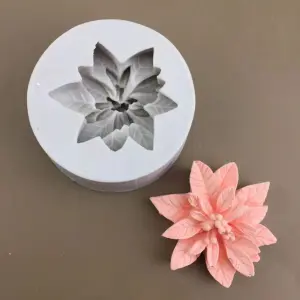 3D Poinsettia flower silicone mould