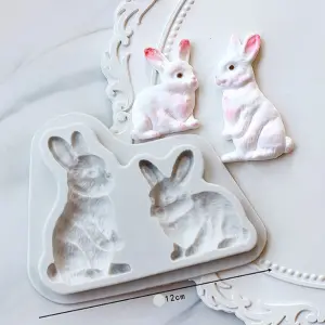 2 Cavity Rabbit Silicone Mould