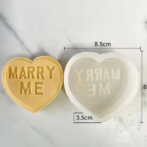 Marry Me Heart silicone mould (75 grams)
