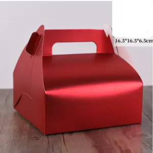 5 Pcs Metallic Red Box with Tray 6 INCH