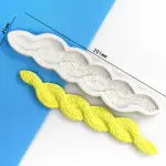 Braided Knit Border silicone Mould style 2