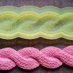 Braided Knit Border silicone Mould style 2