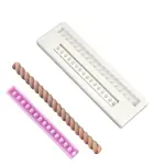 2 Cavity Twist Rope Beaded boarder Silicone Mould