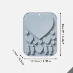 Couple heart theme silicone mould