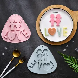 Couple Love theme silicone mould