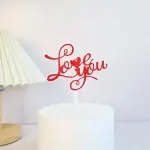 1 pcs Love You acrylic cake topper