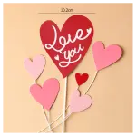 6 pcs Love heart cake topper set STYLE 3