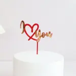 I Love you acrylic cake topper STYLE 5