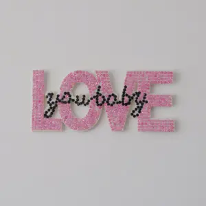 Love you baby Studded cake topper