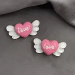 3 pcs Love Heart with wings toy topper