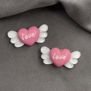 3 pcs Love Heart with wings toy topper