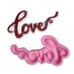 Stylish Love Word silicone mould