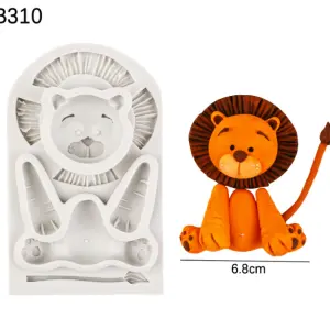 3D Lion Animal silicone mould