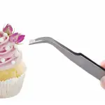 Stainless Steel Tweezer With Very Fine Point Bent Tip Cake Decoration Tools