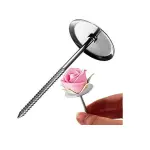 Stainless Steel Piping Nail 3D Rose Flower Maker Piping Bottom Cream Flowers Cake Decoration Tool ( Large head )