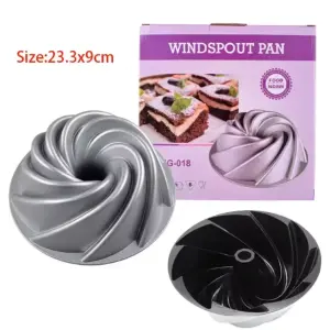 Spiral Bundt Cake Pan Non-Stick Specialty Round 9" Carbon Steel Baking Mould