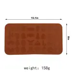 Silicone Baking Mat Macaron Cookie Sheet Christmas Pattern,32-Capacity Nonstick Macaron Chocolate Making Mold Set