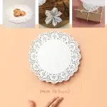 9.5 inch Paper Doilies | Round Placemats | Decorative Accessories | Disposable Paper Mats - White (140 pcs Pack)