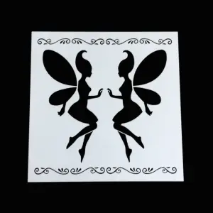 1 pcs Angel theme Decoration icing Stencil Style 2