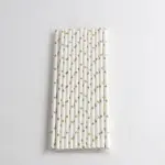 25pcs Golden Stars Printed Straws
