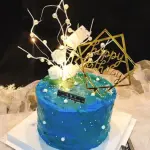 1 pcs Artificial Pearl Blossoms Flower Stick cake topper