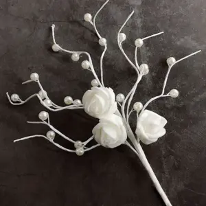 1 pcs Artificial Pearl Blossoms Flower Stick cake topper